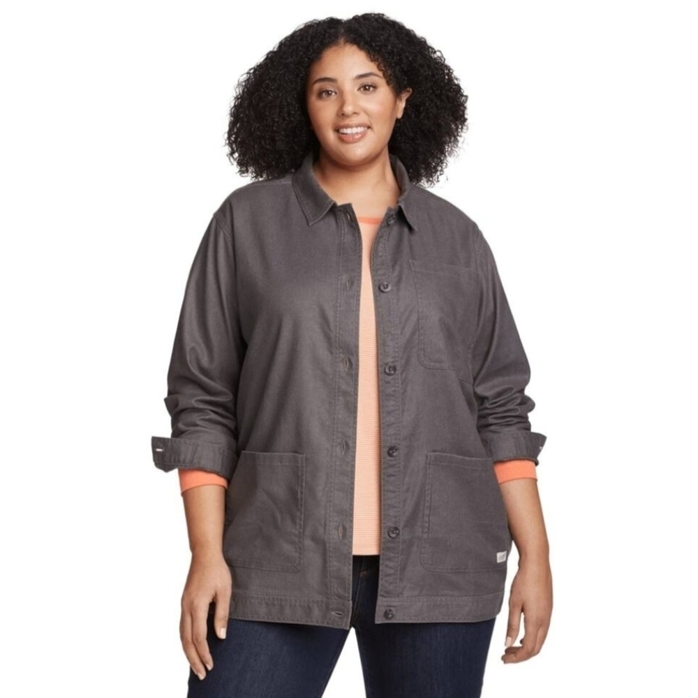 Eddie Bauer Hemplify Utility Shirt Jacket Size 3XL In Olive 'Capers' *NWT*